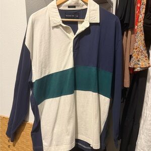 Abercrombie & Fitch Navy and White Polo Shirt - New with Tags!